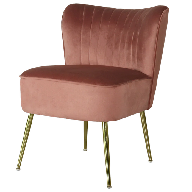 Fauteuil Rilaan oud roze velvet