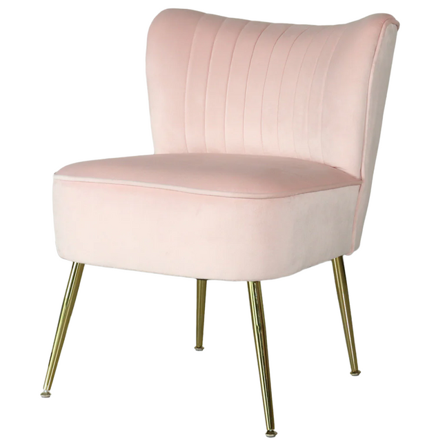 Fauteuil Rilaan roze velvet