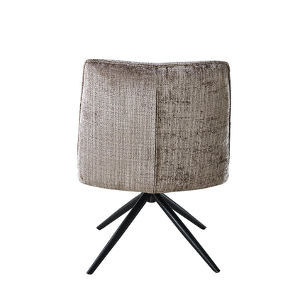 Draaibare fauteuil Rosa bruin chenille