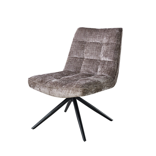 Draaibare fauteuil Rosa bruin chenille