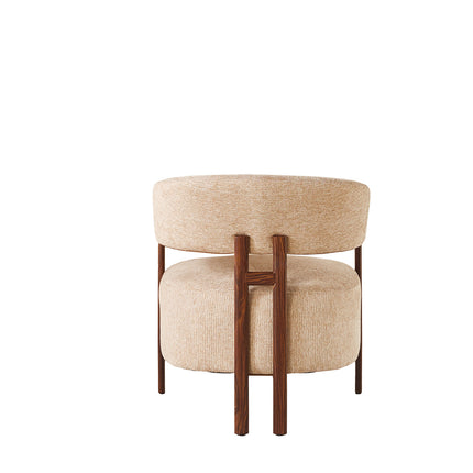 Fauteuil Japandi bruin Gabi walnoot