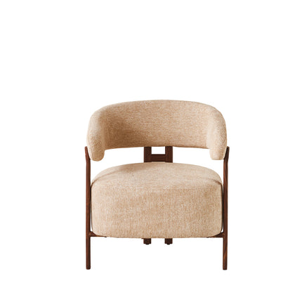 Fauteuil Japandi bruin Gabi walnoot