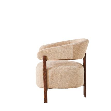 Fauteuil Japandi bruin Gabi walnoot