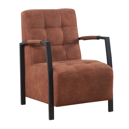 Fauteuil Noud cognac microvezel
