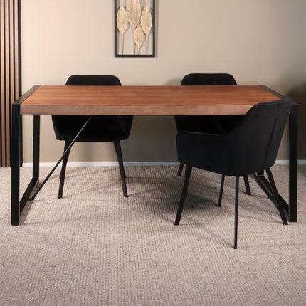 Eettafel Flora rechthoekig 180cm bruin mangohout