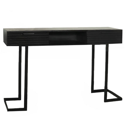 Kaptafel Georgia mangohout zwart 120cm