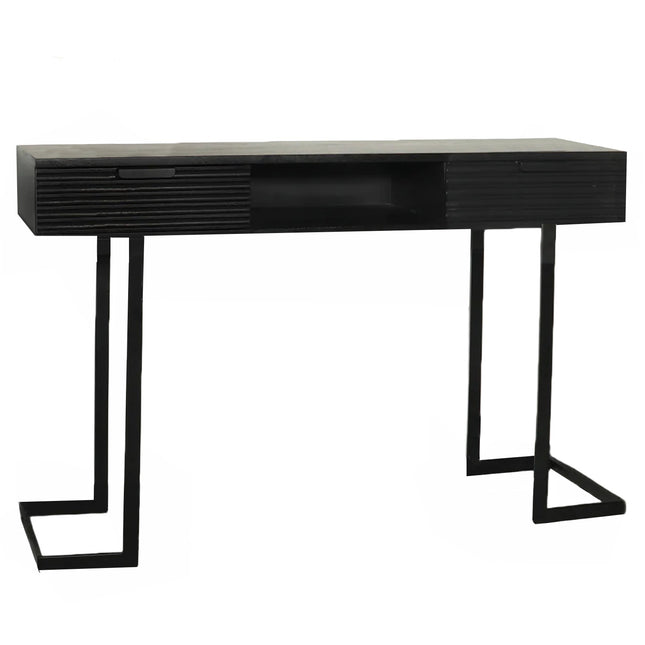 Kaptafel Georgia mangohout zwart 120cm