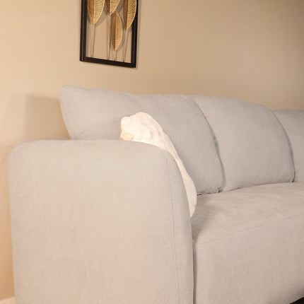 Hoekbank Hudson 280cm chenille lichtgrijs rechts