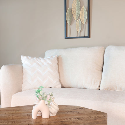 Hoekbank Hudson 280cm chenille beige rechts