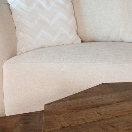 Hoekbank Hudson 280cm chenille beige rechts