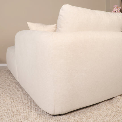 Hoekbank Hudson 280cm chenille beige rechts
