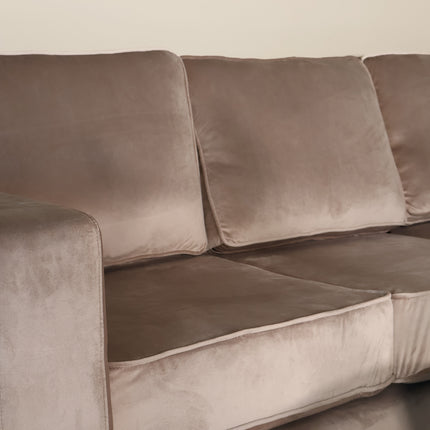 Hoekbank Venna 200cm champagne velvet