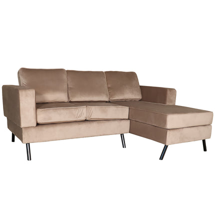 Hoekbank Venna 200cm champagne velvet