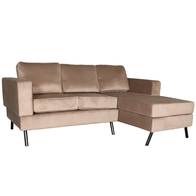 Hoekbank Venna 200cm champagne velvet