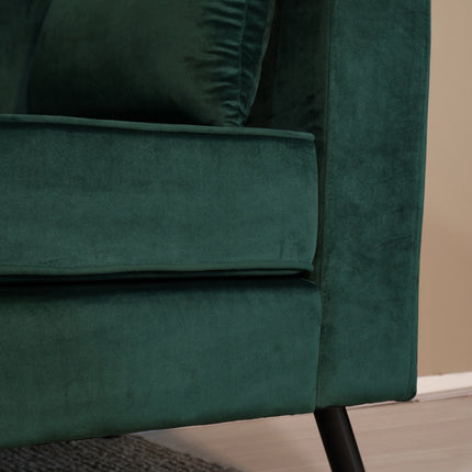 Hoekbank Hilde 270cm donkergroen velvet links