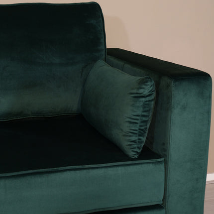 Hoekbank Hilde 270cm donkergroen velvet links