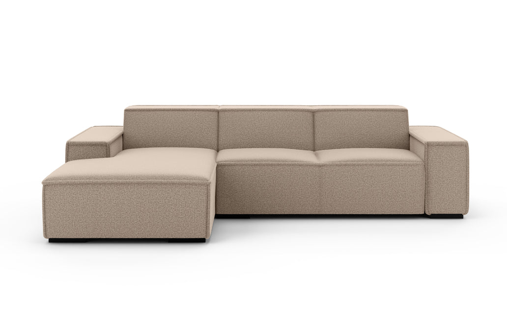 Hoekbank Fino 300cm bruin chenille links