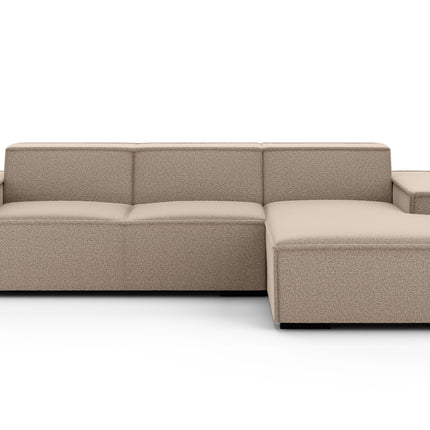 Hoekbank Fino 300cm bruin chenille rechts