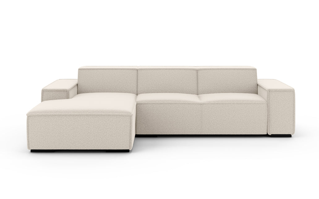 Hoekbank Fino 300cm gebroken wit chenille links