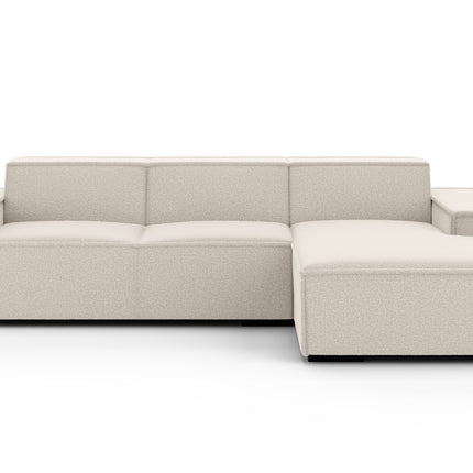 Hoekbank Fino 300cm gebroken wit chenille rechts
