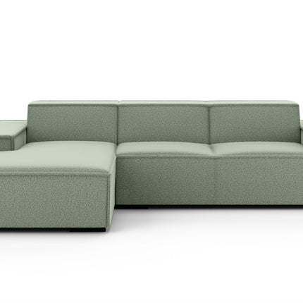 Hoekbank Fino 300cm groen chenille links