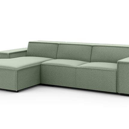 Hoekbank Fino 300cm groen chenille links