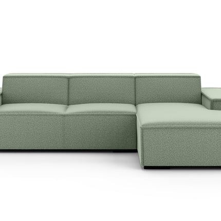 Hoekbank Fino 300cm groen chenille rechts