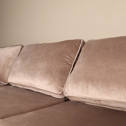 Hoekbank Hilde 270cm taupe velvet links