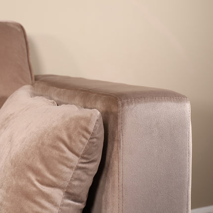 Hoekbank Hilde 270cm taupe velvet links