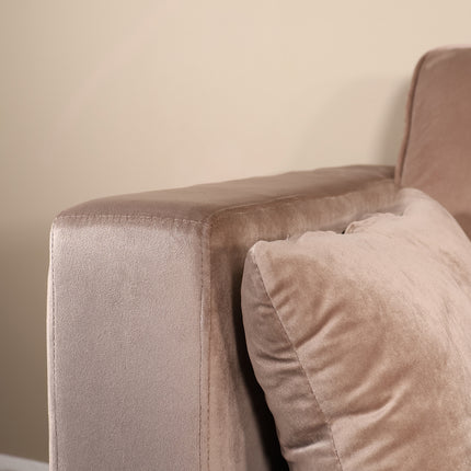 Hoekbank Hilde 270cm taupe velvet rechts