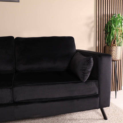Hoekbank Hilde 270cm velvet zwart links