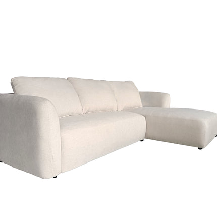 Hoekbank Hudson 280cm chenille beige rechts