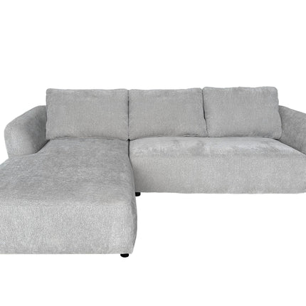 Hoekbank Hudson 280cm chenille donkergrijs links