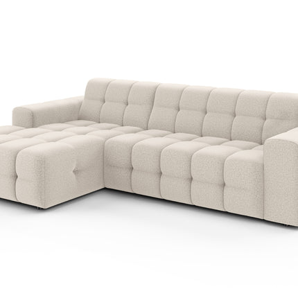 Hoekbank Kora 264cm gebroken wit chenille links