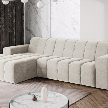 Hoekbank Kora 264cm gebroken wit chenille links