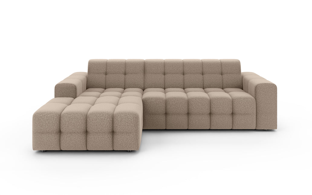 Hoekbank Kora 264cm bruin chenille links