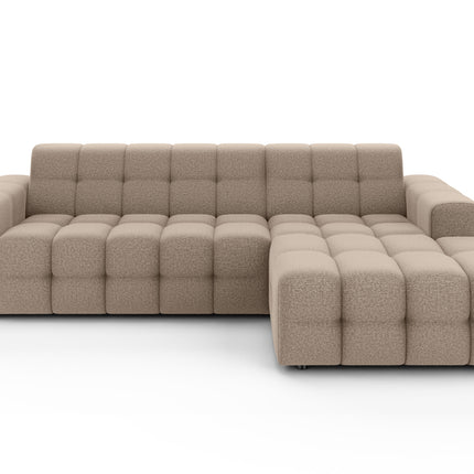 Hoekbank Kora 264cm bruin chenille rechts