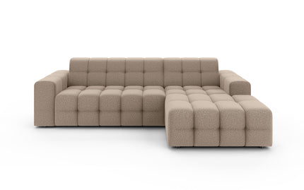 Hoekbank Kora 264cm bruin chenille rechts