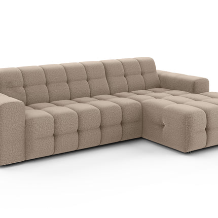 Hoekbank Kora 264cm bruin chenille rechts