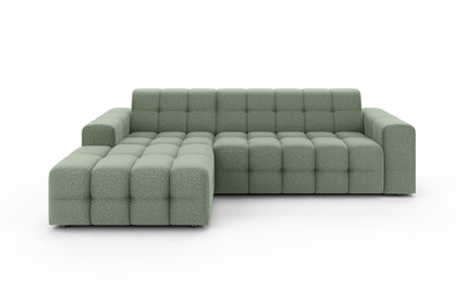Hoekbank Kora 264cm groen chenille links