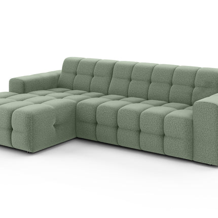 Hoekbank Kora 264cm groen chenille links