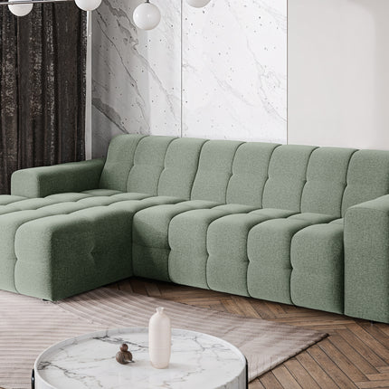 Hoekbank Kora 264cm groen chenille links