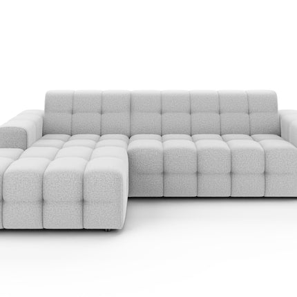 Hoekbank Kora 264cm lichtgrijs chenille links