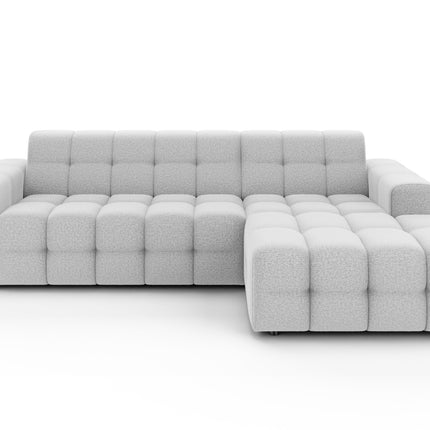 Hoekbank Kora 264cm lichtgrijs chenille rechts