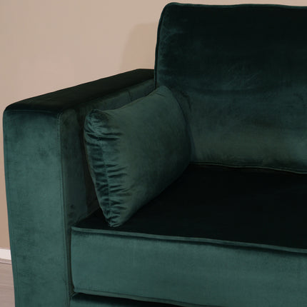 Hoekbank Hilde 270cm donkergroen velvet rechts