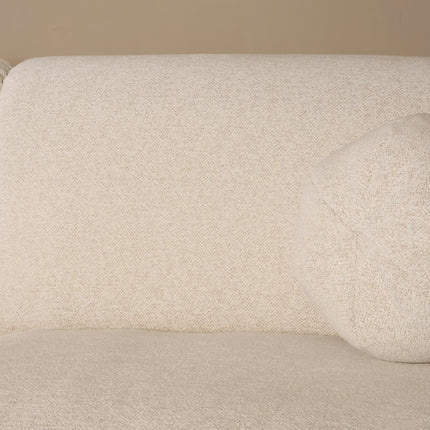 Hoekbank Neva 300cm chenille gebroken wit rechts
