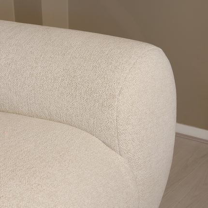 Hoekbank Neva 300cm chenille gebroken wit rechts