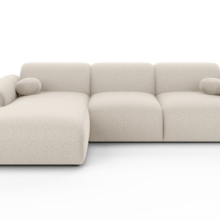 Hoekbank Neva 300cm chenille gebroken wit rechts
