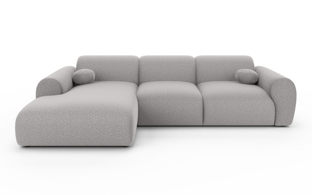 Hoekbank Neva 300cm grijs chenille links