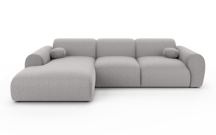 Hoekbank Neva 300cm grijs chenille links